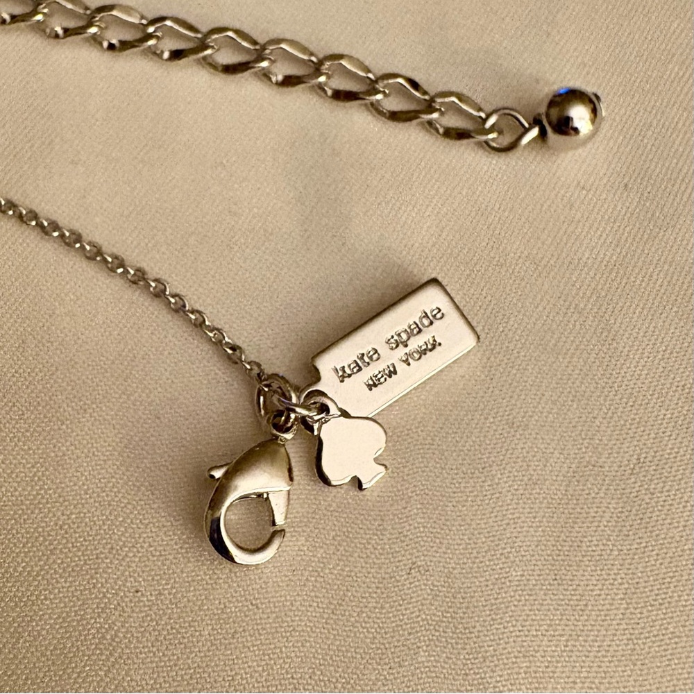 Kate Spade CZ Pendant “In A Twinkling” Silver-Tone Necklace - Picture 4 of 5
